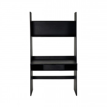 Orlando - Etagère bureau en bois 1 tiroir 2 niches L100cm