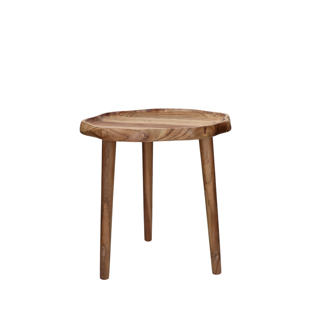 artemis - table d'appoint en bois de forme organique h42.5cm - couleur - bois