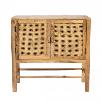 Bayir - Buffet 2 portes en bois et cannage L88cm