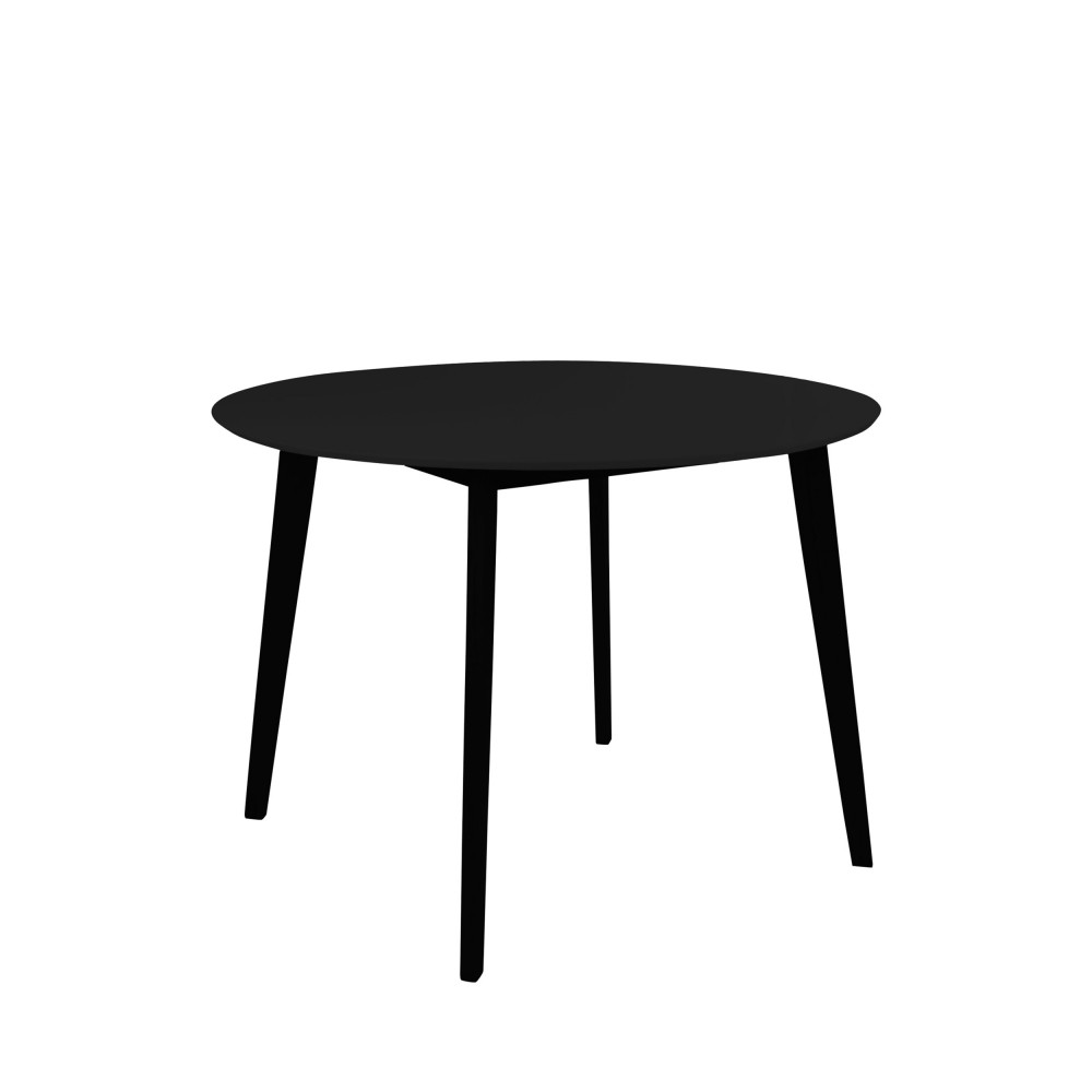 Vojens - Table à manger ronde en bois Ø105cm - Couleur - Noir