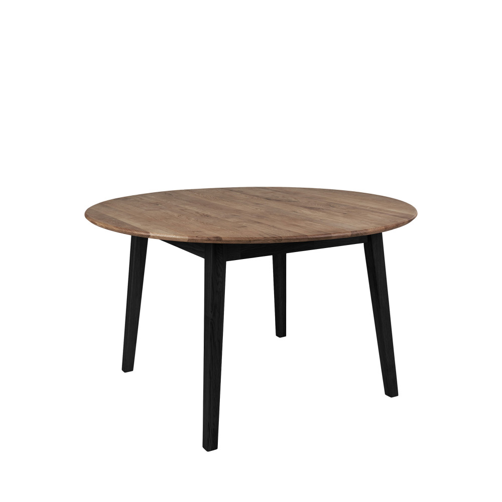 Marseille - Table à manger ronde en bois Ø140cm - Couleur - Bois foncé / noir