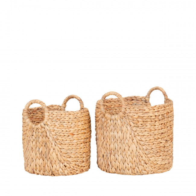 Passo - Lot de 2 paniers en jacinthe d’eau