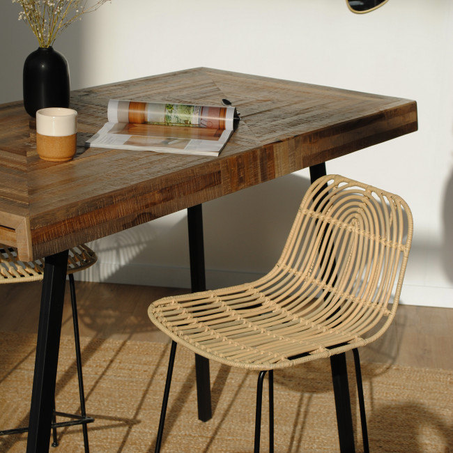 Hilo - Lot de 2 tabourets de bar en rotin 67cm