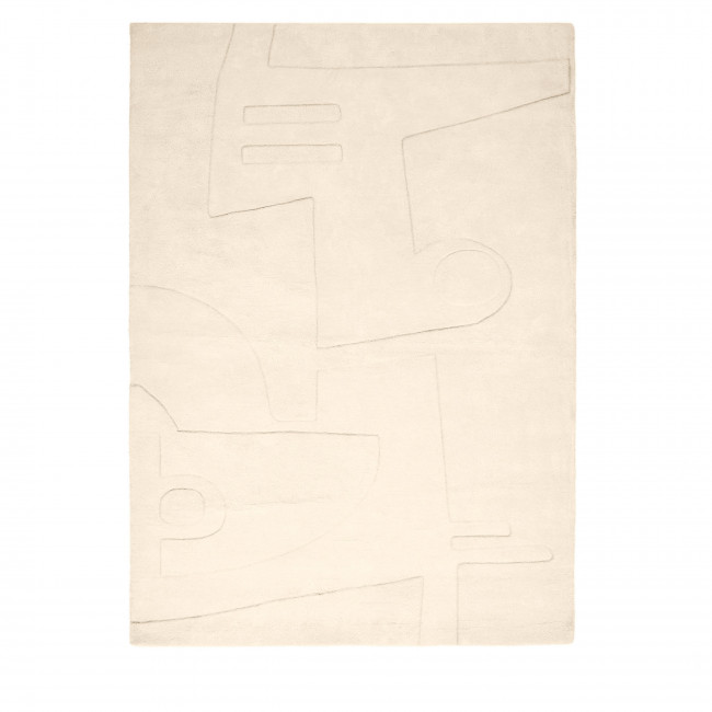Enriqueta - Tapis en 100% coton blanc