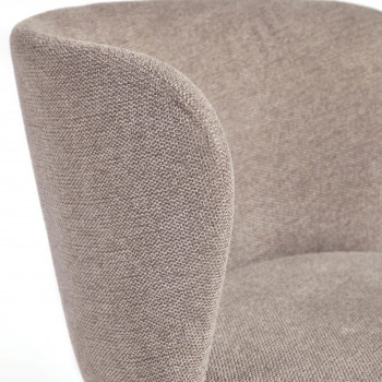 Ciselia - Lot de 2 chaises de bar en chenille et métal H75cm