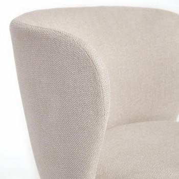 Ciselia - Lot de 2 chaises de bar en chenille et métal H75cm