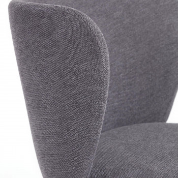 Ciselia - Lot de 2 chaises de bar en chenille et métal H75cm