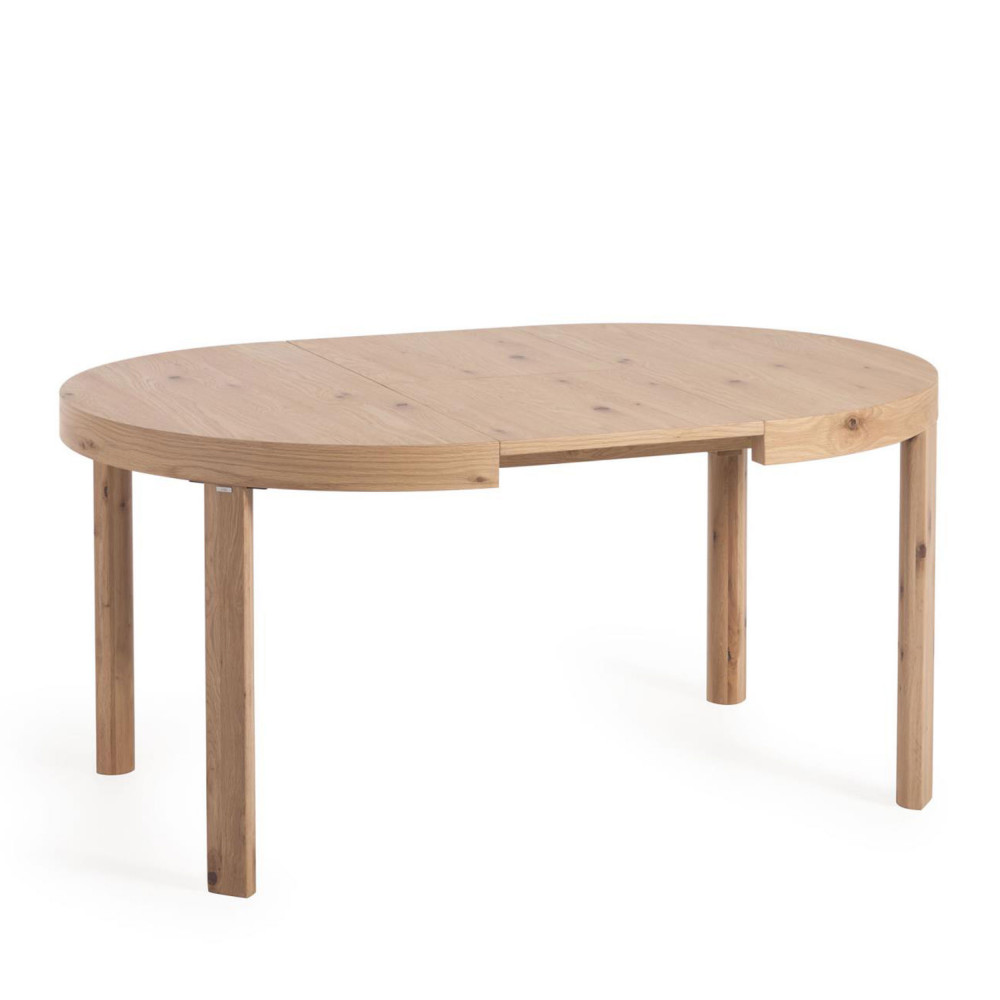 Table à manger ronde extensible en bois ø120(170)-120cm Kave Home - COLLEEN