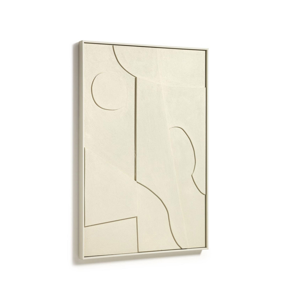 Talin - Tableau contemporain beige - Dimensions - 60x90cm