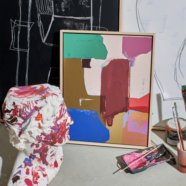 Sao - Tableau abstrait multicolore