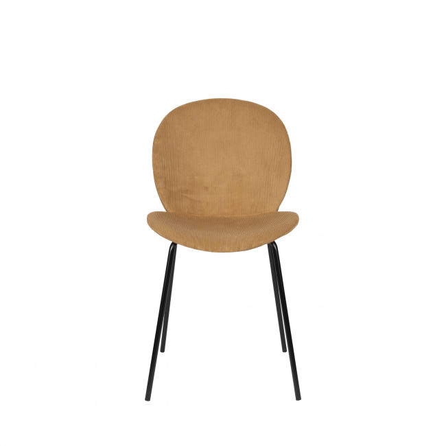 Bonnet - Lot de 2 chaises en velours côtelé et métal