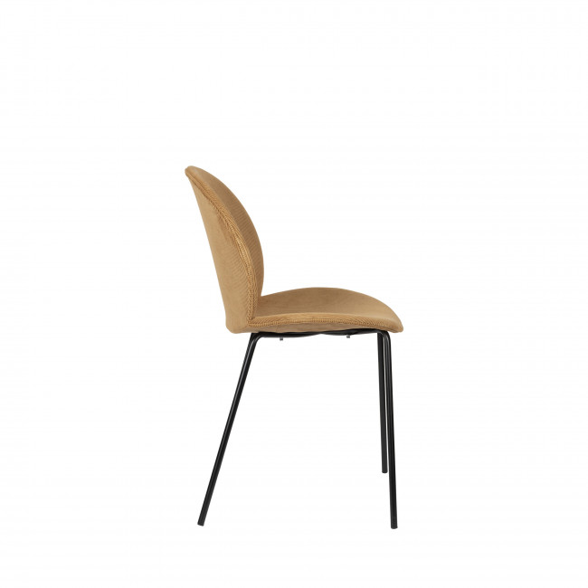 Bonnet - Lot de 2 chaises en velours côtelé et métal