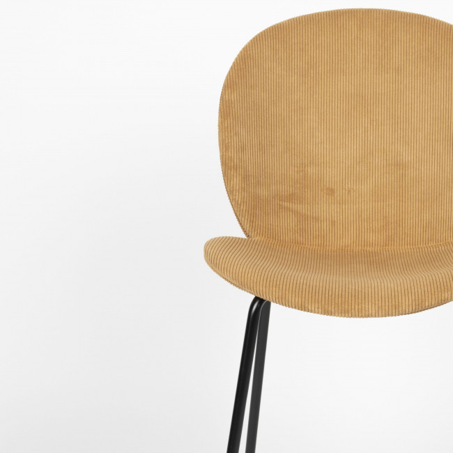 Bonnet - Lot de 2 chaises en velours côtelé et métal