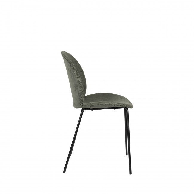 Bonnet - Lot de 2 chaises en velours côtelé et métal