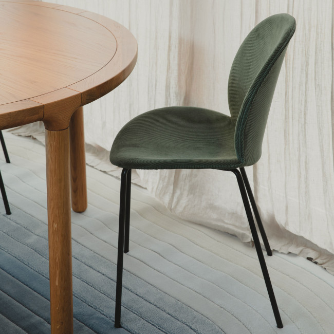 Bonnet - Lot de 2 chaises en velours côtelé et métal