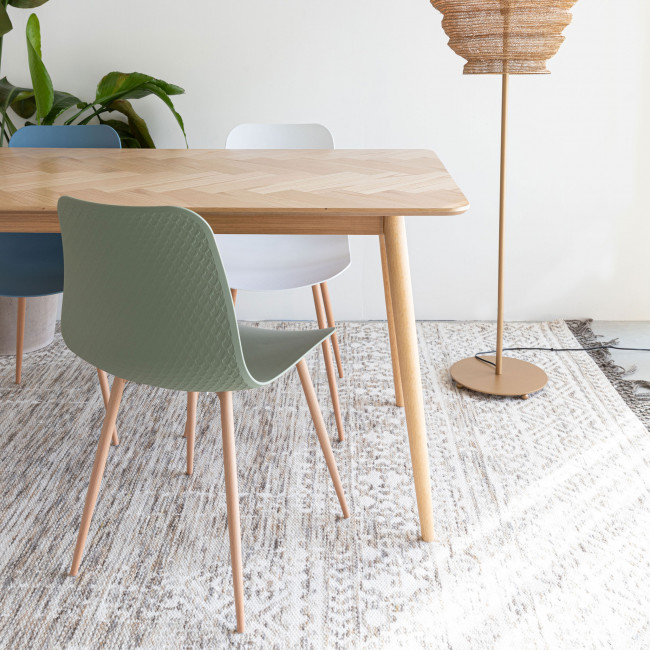 Fabio - Table à manger en bois 160x80cm