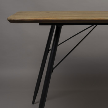 Roger - Table à manger en bois et métal 200x90cm