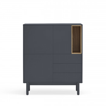 Corvo - Buffet haut 3 portes 3 tiroirs en bois L100cm