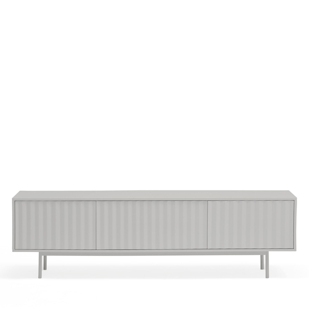 Sierra - Meuble TV en bois 3 portes L180cm - Couleur - Gris clair