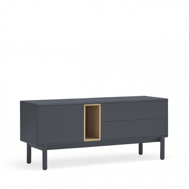 Corvo - Meuble tv 1 porte 1 niche et tiroir en bois L140cm