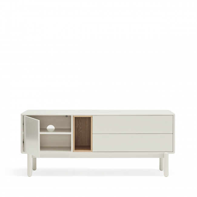 Corvo - Meuble tv 1 porte 1 niche et tiroir en bois L140cm