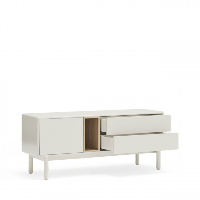 Corvo - Meuble tv 1 porte 1 niche et tiroir en bois L140cm