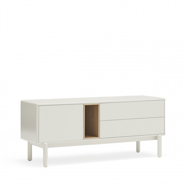 Corvo - Meuble tv 1 porte 1 niche et tiroir en bois L140cm