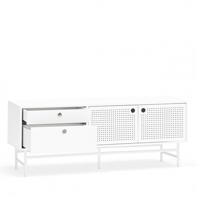 Punto - Buffet en bois 2 portes 2 tirroirs L140cm