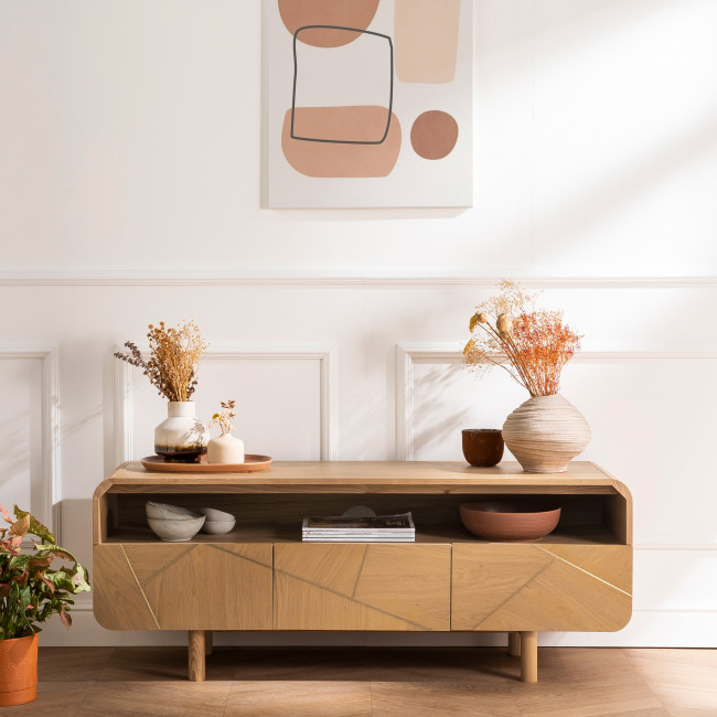 Copen - Meuble TV 3 portes en bois L130cm