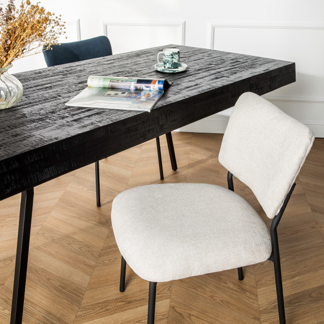 Vander - Lot de 2 chaises en tissu et métal