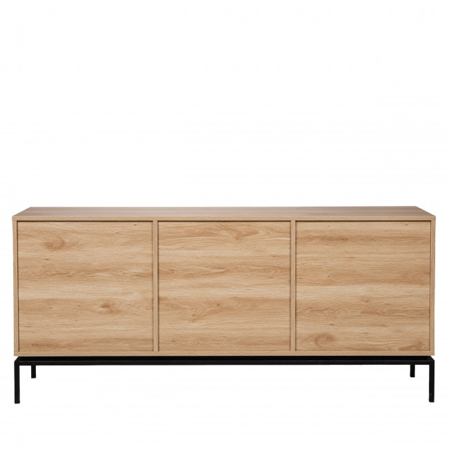 Krokom - Buffet 2 portes 3 tiroirs en bois et métal L180cm