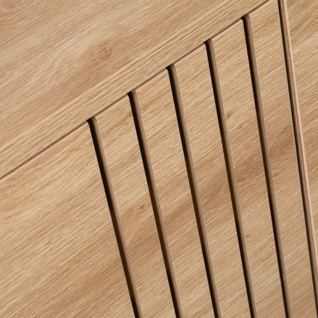 Krokom - Buffet 2 portes 3 tiroirs en bois et métal L180cm