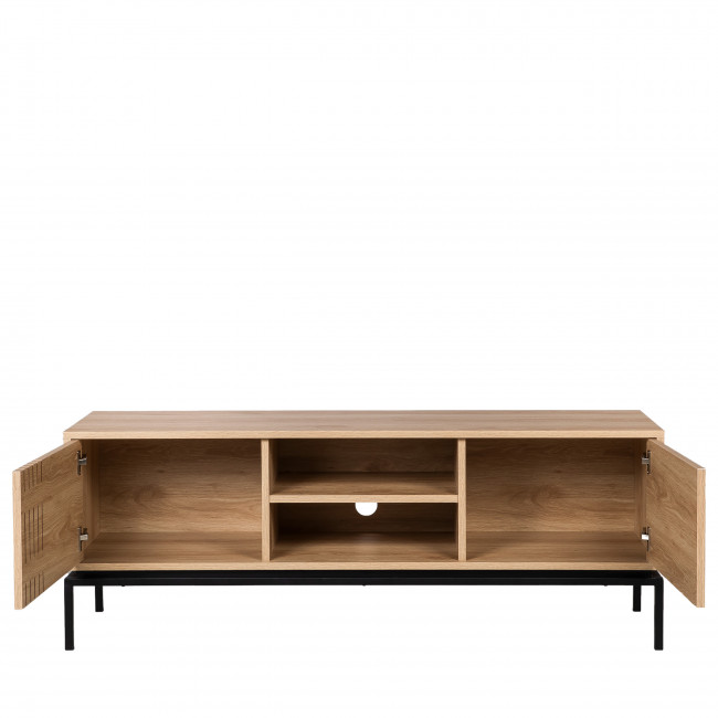 Krokom - Meuble TV 2 portes en bois et métal L150cm