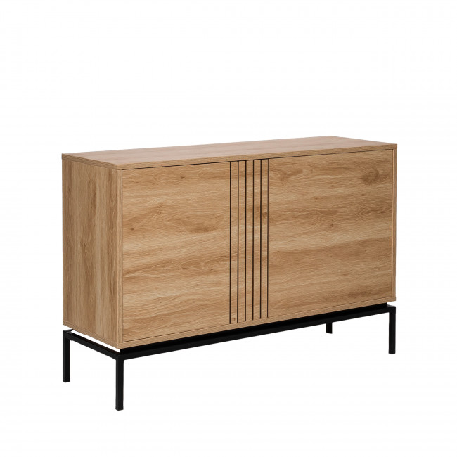 Krokom - Buffet 2 portes en bois et métal L120cm