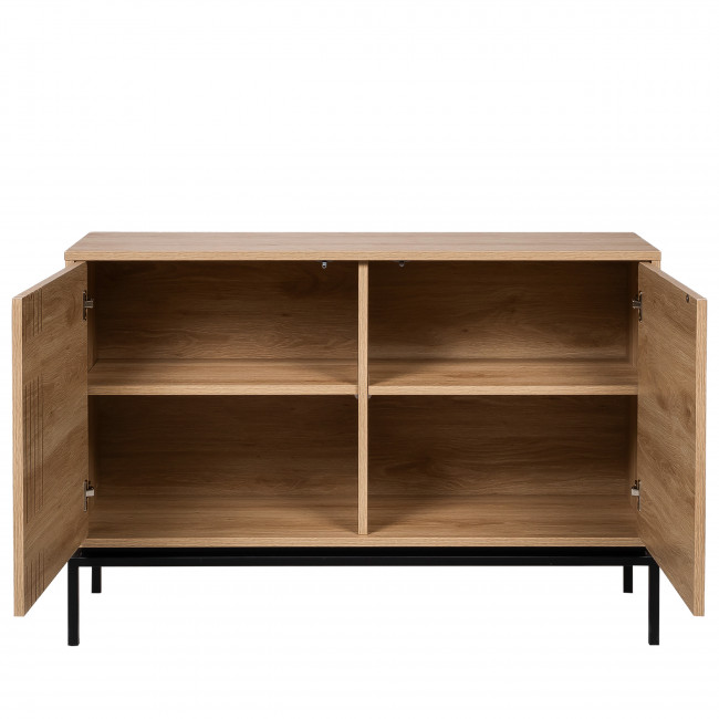 Krokom - Buffet 2 portes en bois et métal L120cm
