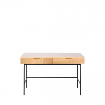 Sveg - Bureau 2 tiroirs en bois L120cm