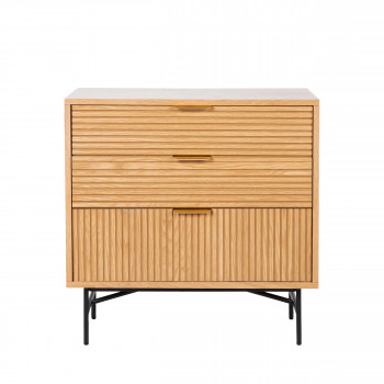Sveg - Commode 3 tiroirs en bois L80cm