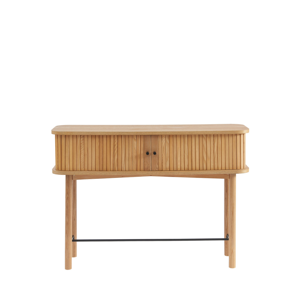 Mati - Console 2 portes en bois L110cm - Couleur - Bois clair