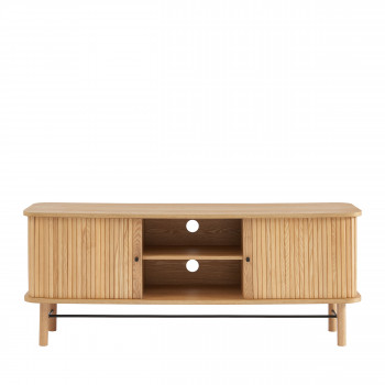 Mati - Meuble TV 2 portes 2 niches en bois L150cm