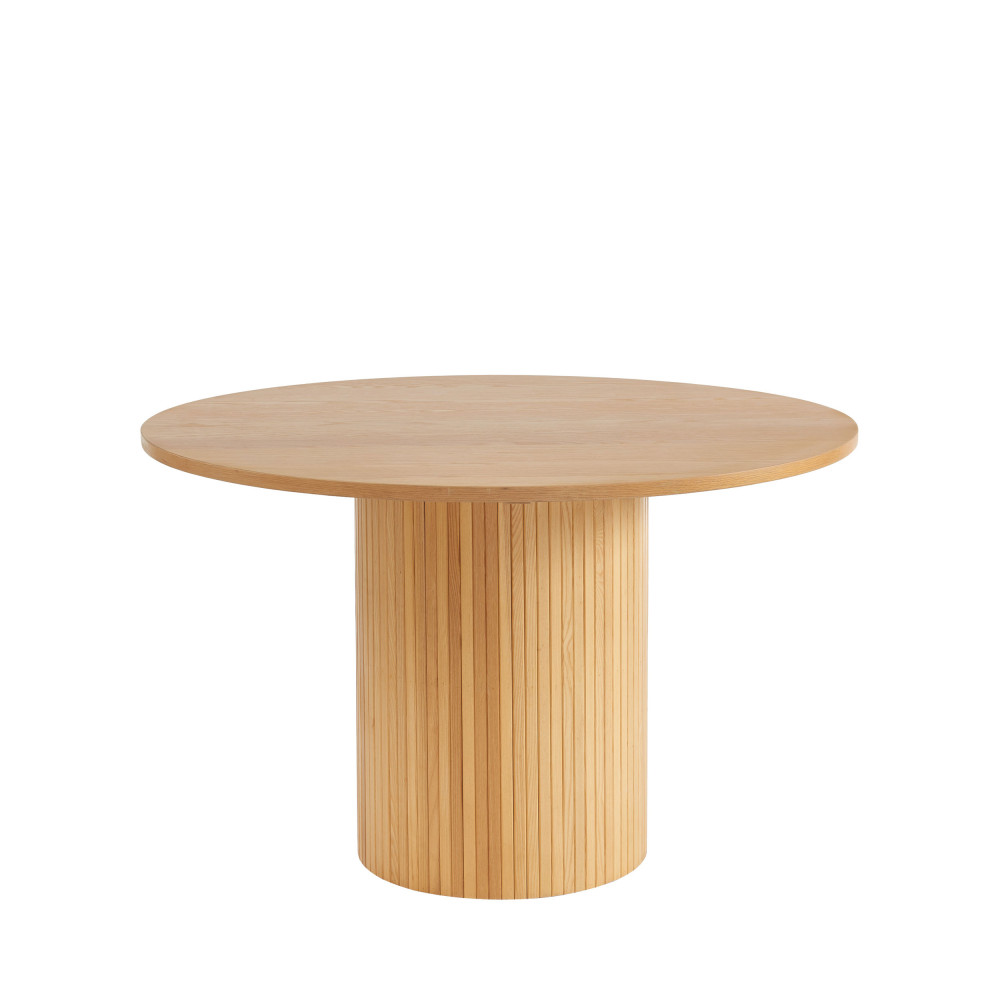 Mati - Table à manger ronde en bois ø120cm - Couleur - Bois clair