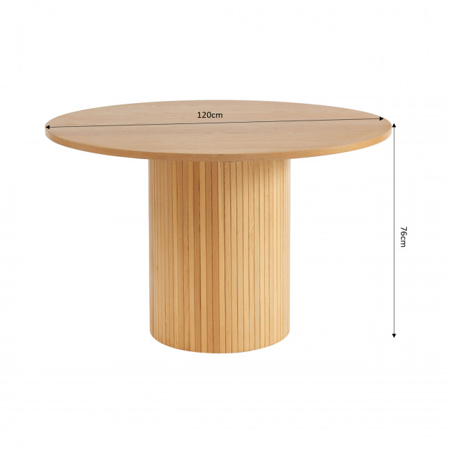 Mati - Table à manger ronde en bois ø120cm