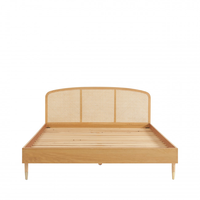 Bombong - Lit en bois et cannage 160x200cm
