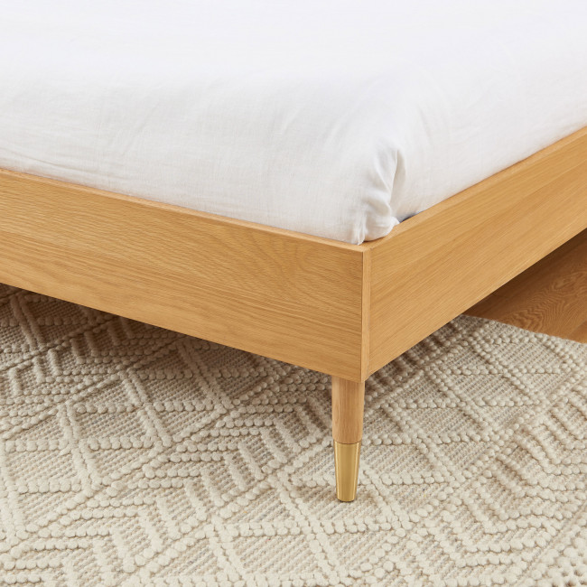 Bombong - Lit en bois et cannage 160x200cm