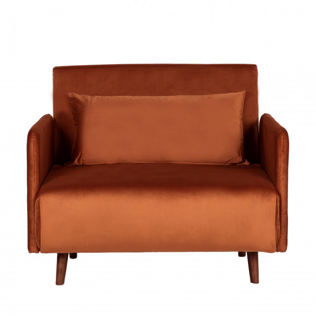Belushi - Fauteuil convertible en velours
