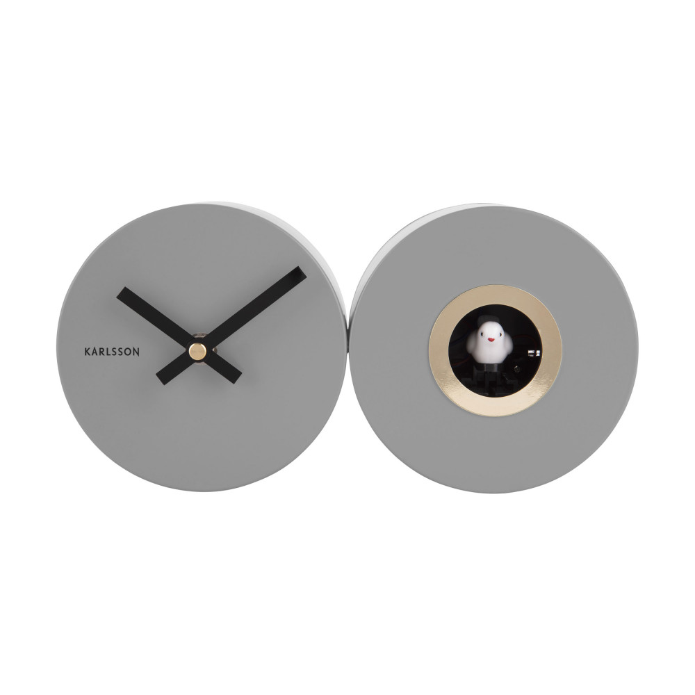 Duo Cuckoo - Horloge design - Couleur - Gris