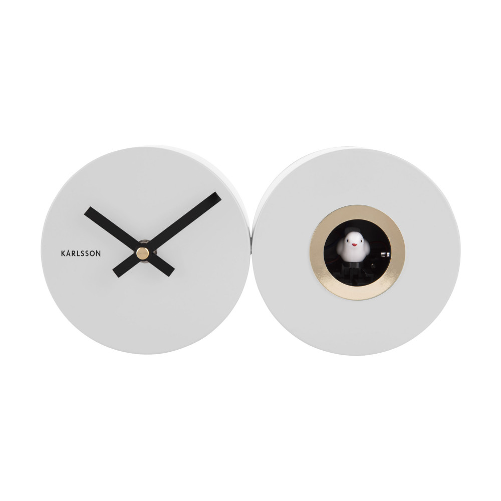Duo Cuckoo - Horloge design - Couleur - Blanc