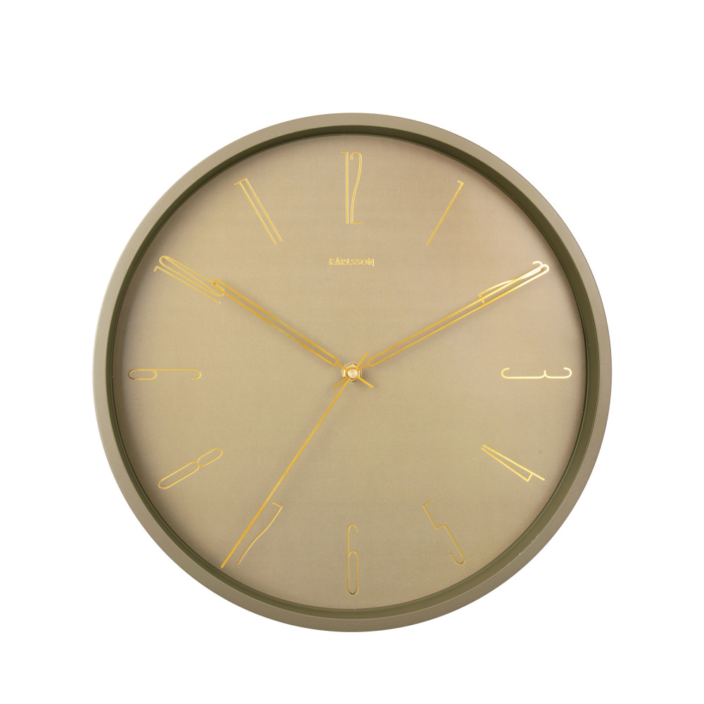 Belle Numbers - Horloge murale ronde ø35cm - Couleur - Taupe