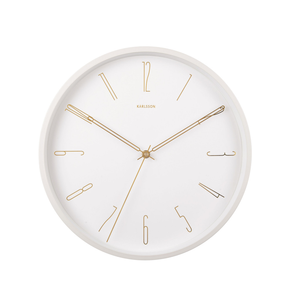 Belle Numbers - Horloge murale ronde ø35cm - Couleur - Blanc