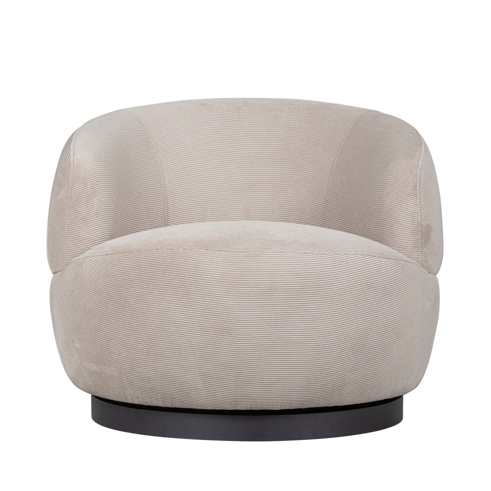 woolly - fauteuil en velours côtelé - couleur - naturel