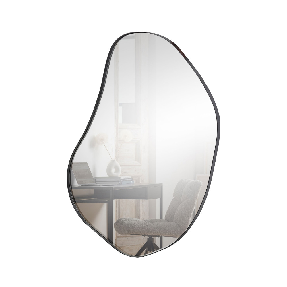 Romee - Miroir de forme organique 100x70cm - Couleur - Noir